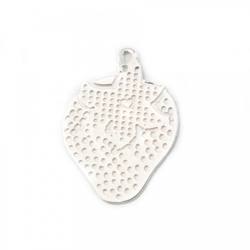 Silver 925 openwork leaf spacer 11x15mm x 2pc