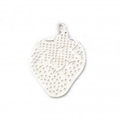 Breloque feuille Ajouté12x15 mm Argent  925 x 2 pc