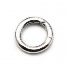 Argent 925  Rhodié Fermoir mousqueton rond17mm  x 1 st 