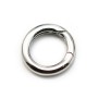 Argent 925  Rhodié Fermoir mousqueton rond17mm  x 1 pcs 