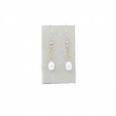 Boucle d’oreille en gold filled & perles de culture d'eau douce x 2pcs