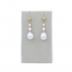 Boucle d’oreille en gold filled & perles de culture d'eau douce x 2pcs