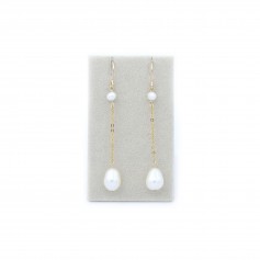 Boucle d’oreille en gold filled & perles de culture d'eau douce x 2pcs