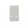Boucles d’oreilles en gold filled & nacres en trèfles x 2pcs
