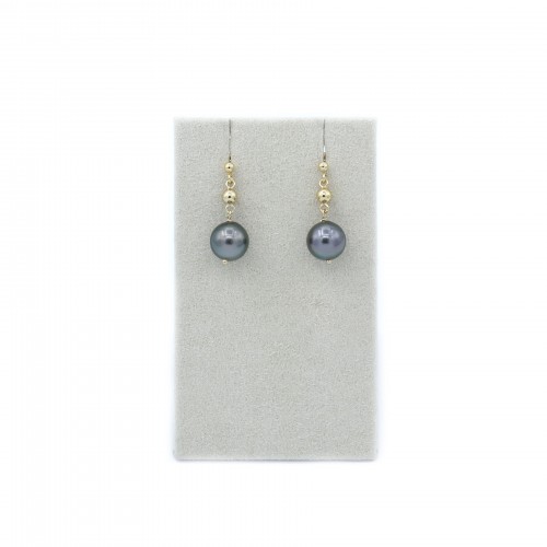 Boucles d'oreilles perle de culture de Tahiti & Gold filled x 2pcs
