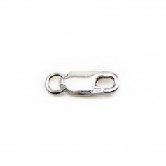 Fermoir Mousqueton Ovale,  Argent 925 5x12.5mm x 1pc