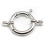 Argent 925 Fermoir à ressort 20mm x 1pc 