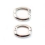 Fermoir Soufflet,  Argent 925 Rhodié  14x18mm x 1pc