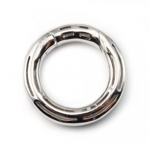 Silver 925 rhodium Bellows Clasp  14x18mm x 1pc