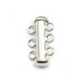 Argent 925 Fermoir Tube 3 Rang 21mm x 1pc