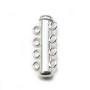 Argent 925 Fermoir Tube 4  Rang  26mm x 1pc
