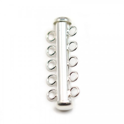 925 sterling silver 5 strands magneticn tube clasp 30.5mm x 1pc