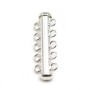 Argent 925 Fermoir Tube 5 Rang 30.5 mm x 1pc