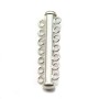 Fermoir en tube 7 rangs, en argent 925 37.7mmx11mm x 1pc