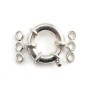 Argent 925 Fermoir bouée 15mm 3 Rangs x 1pc