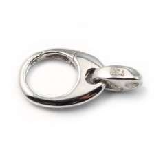 Argent 925 Fermoir de porte clé 16mm X1 pc