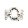 Argent 925 Fermoir bouée 15mm 3 Rangs x 1pc