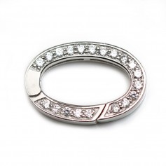 Fermoir avec zircon 15x32mm x 1pc
