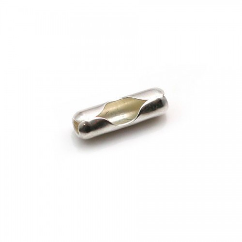 Embouts fermoir pour chaîne à billes 2mm en argent 925 x 4pcs