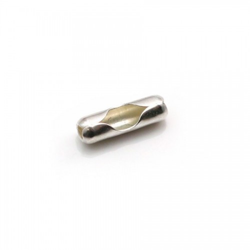 Ball chaine terminators 1.2mm sterling silver 925 x 8pcs