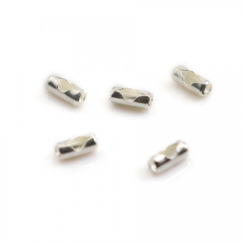 Embouts fermoir pour chaîne à billes 1.5-2mm en argent 925 x 6pcs