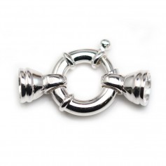 Argent 925 Fermoir a ressort 16x30mm boué  6.5mm x 1pc  