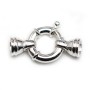 Argent 925 Fermoir a ressort 16x30mm boué  6.5mm x 1pc  