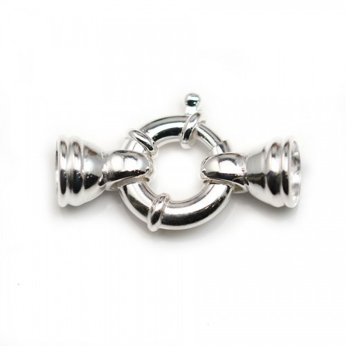 Silver 925 Fermoir a ressort 16x30mm boué  6.5mm x 1pc  