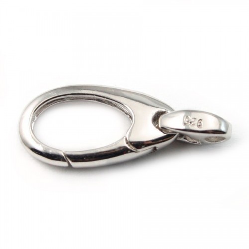 Argent 925 Fermoir porte clé 10x19mm x 1pc