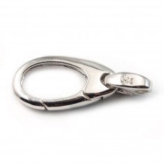 Argent 925 Fermoir porte clé 10x19mm x 1pc