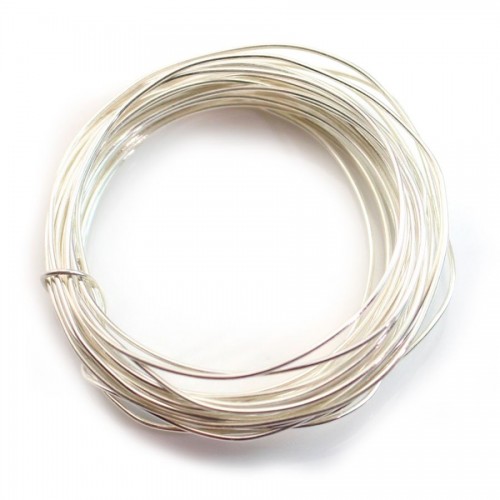Sterling Silver 925 hard wire 0.8mm x 1m