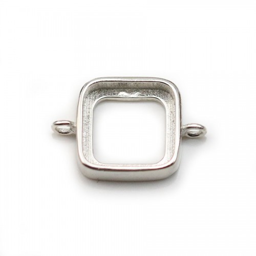 Zwischenlage für 10mm quadratischen Cabochon, 925er Silber x 1Stk