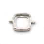Intercalaire pour cabochon carré, argent 925, 10mm x 1pc