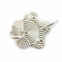 Intercalaire Fleur Argent  925 9 mm x 2pcs 