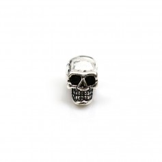Tête de mort en argent 925 & oxyde de zirconium 6x10mm x 1pc