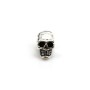 Tête de mort en argent 925 & oxyde de zirconium 6x10mm x 1pc