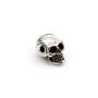 Tête de mort en argent 925 & oxyde de zirconium 6x10mm x 1pc