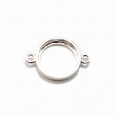 Intercalaire support  pour cabochon ronde, argent 925, 10mm x 1pc