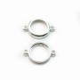 Intercalaire support  pour cabochon ronde, argent 925, 10mm x 1pc