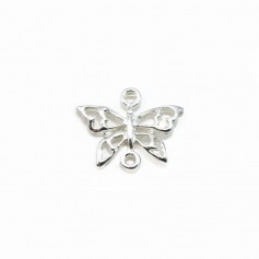 Intercalaire papillon, argent 925, 9x11mm x 2pcs