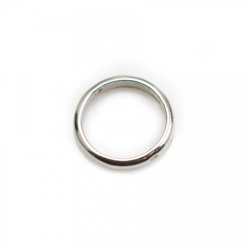 Spacer in 925 silver, in shape of round, with 2 holes, 13mm x 2pcs
