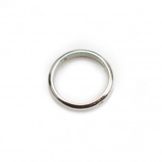 Intercalaire en argent 925, de forme ronde, avec 2 trous, 13mm x 2pcs