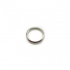 Intercalaire en argent 925, de forme ronde, avec 2 trous, 8mm x 4pcs