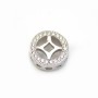 Intercalaire argent 925 oxyde de zirconium 11mm x 1pc
