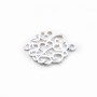 Intercalaire ajourée argent 925 ,12x16.7mm x 1pc