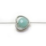Intercalaire en argent 925, en forme de coeur, avec 2 trous, 9 * 10mm x 2pcs