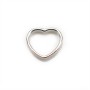 Intercalaire en argent 925, en forme de coeur, avec 2 trous, 12 * 13mm x 2pcs