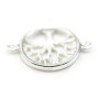 Intercalaire lotus en argent 925 12x18mm x 1pc