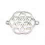 Intercalaire fleur en argent 925 rhodié, 16x22mm x 1pc