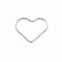 Intercalaire coeur martèle ,16x20mm, argent 925  x 2pcs
